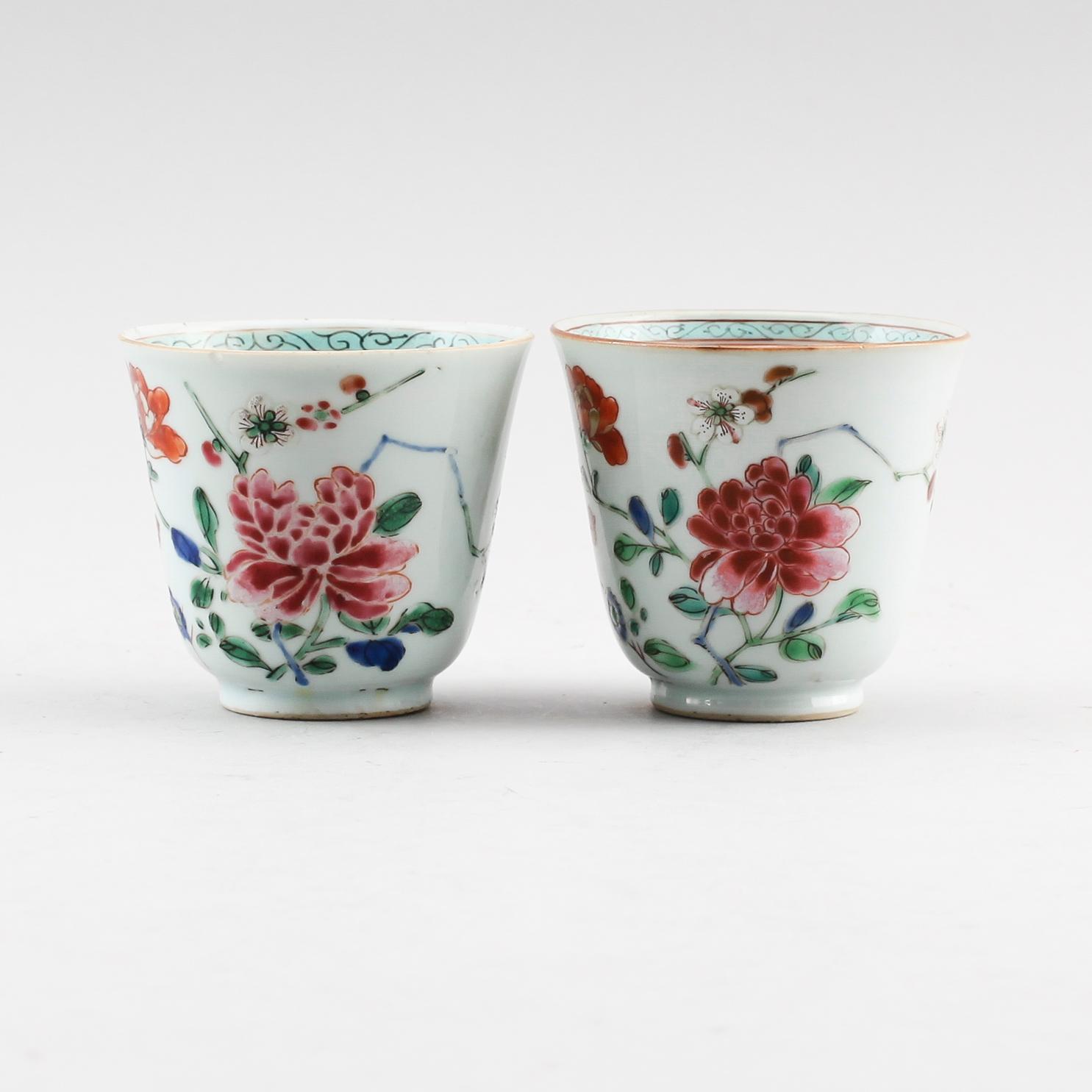 SKÅLAR, 1 par, porslin, Kina, Qianlong 1736-1795.