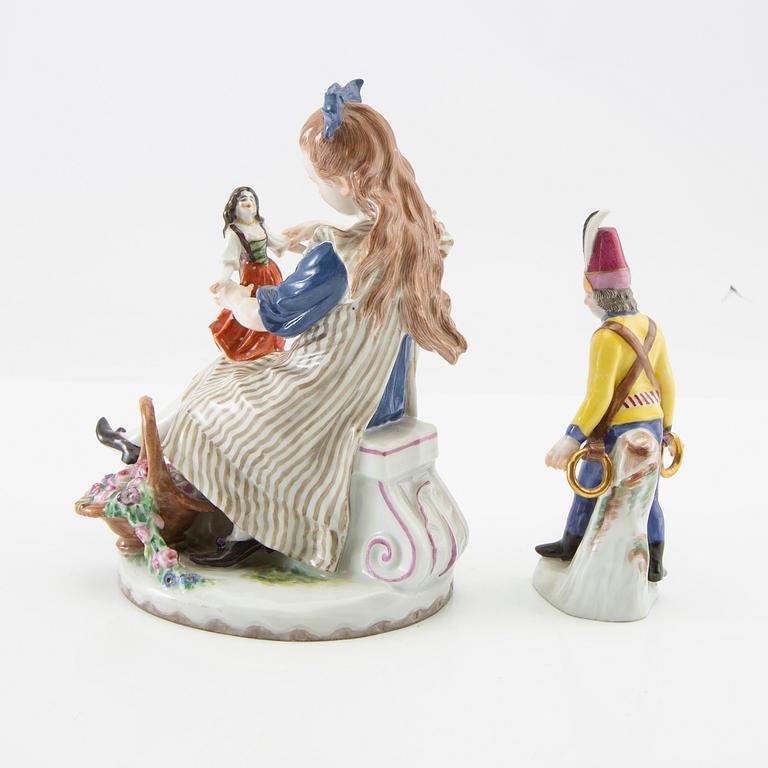 Figurines 2 pcs. Meissen early 1900s porcelain.