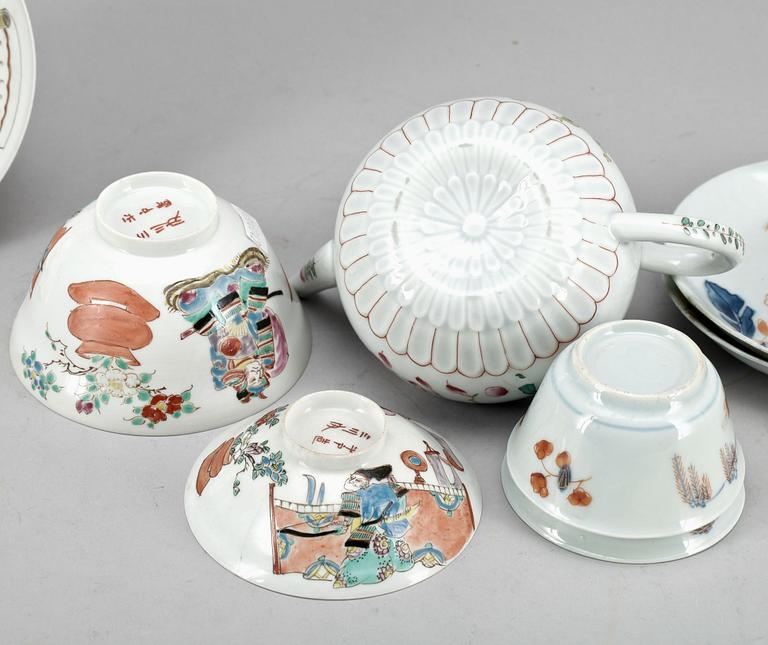 PARTI PORSLIN, 3 delar, Kina, Qingdynastin.