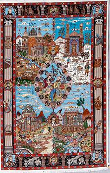 MATTA, Täbris, figural, ca 276x178 cm.