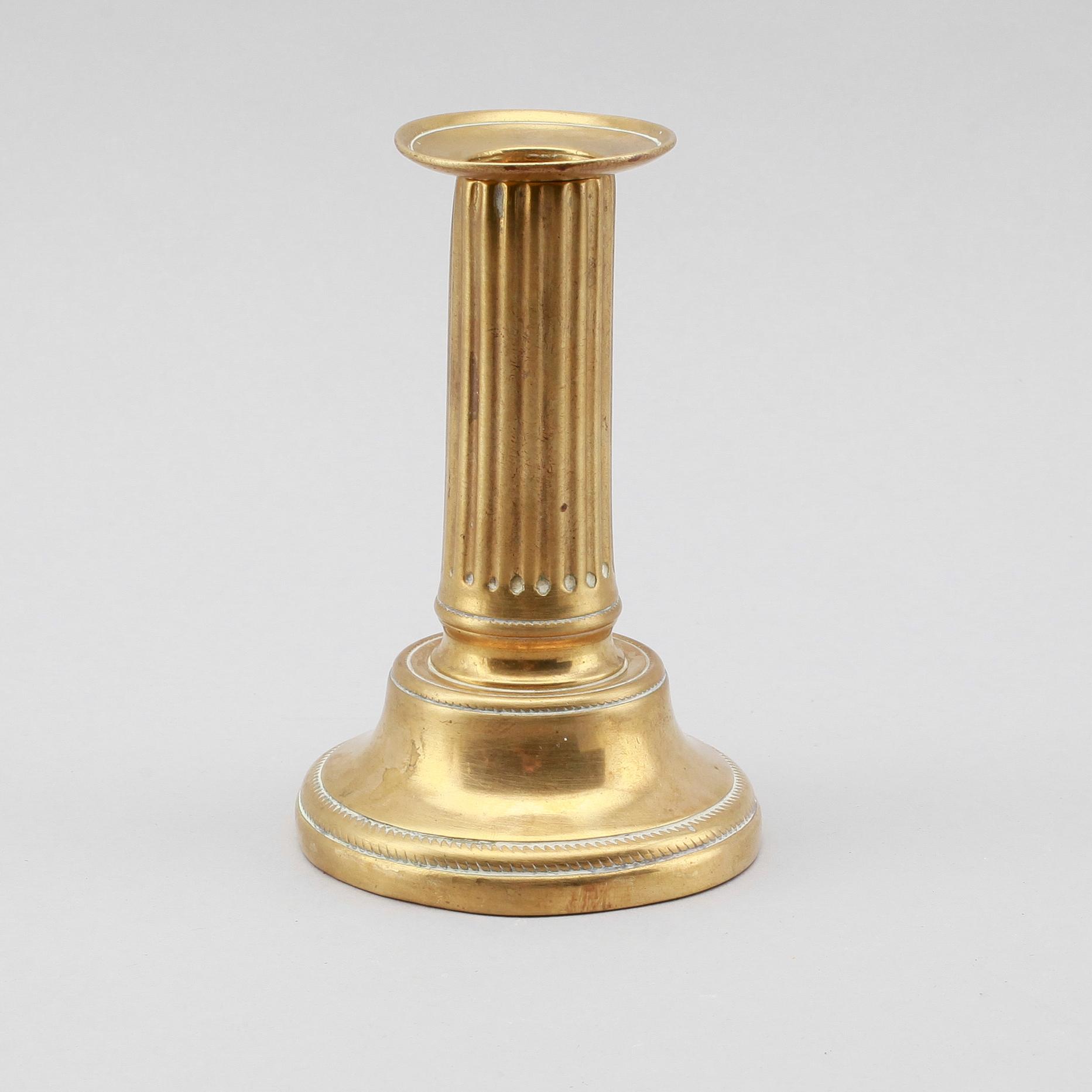 LJUSSTAKE, brons, gustaviansk, 1700-tal.