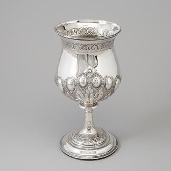 A silver goblet, William Spurrier, Birmingham, 1882.