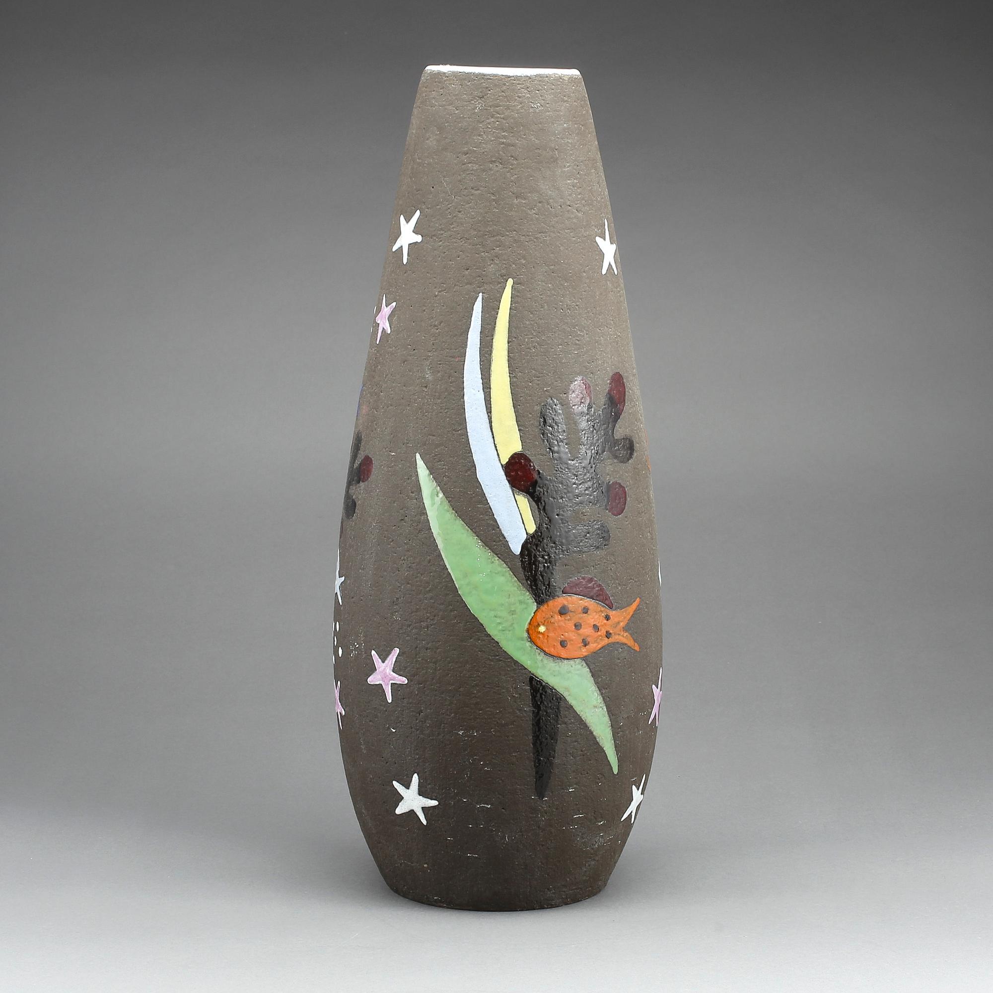 GOLVVAS, stengods, "Havsflora", Anna-Lisa Thomson, Upsala Ekeby.