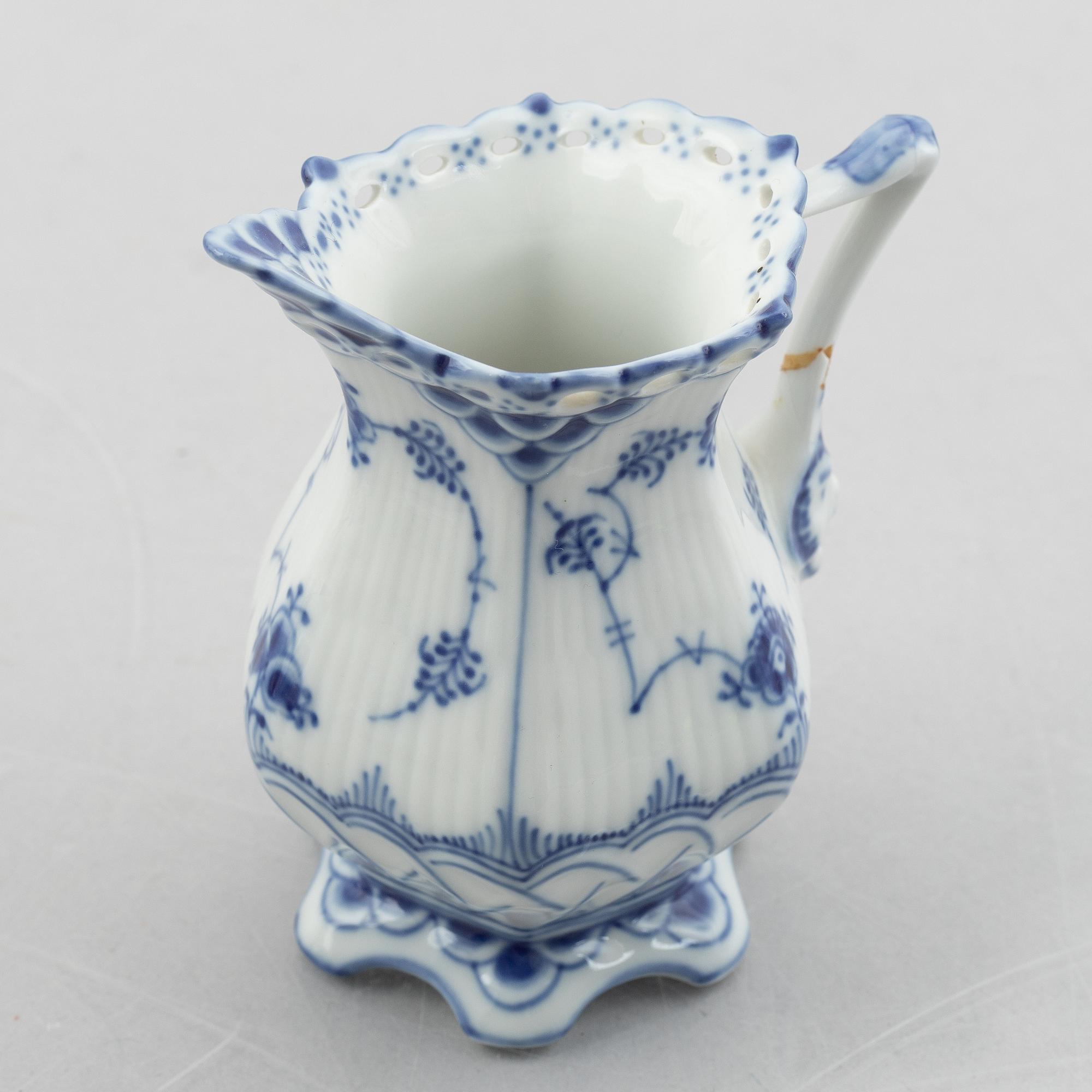 A 30-piece porcelain "Blue fluted", half and full lace coffee service, Royal Copenhagen, Denmark.