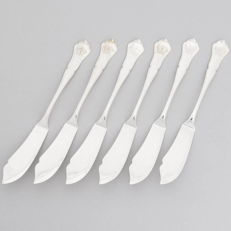 BESTICKUPPSÄTTNING, 50 delar, silver, "Chippendale", Kultakeskus, Tavastehus 1938-1977.