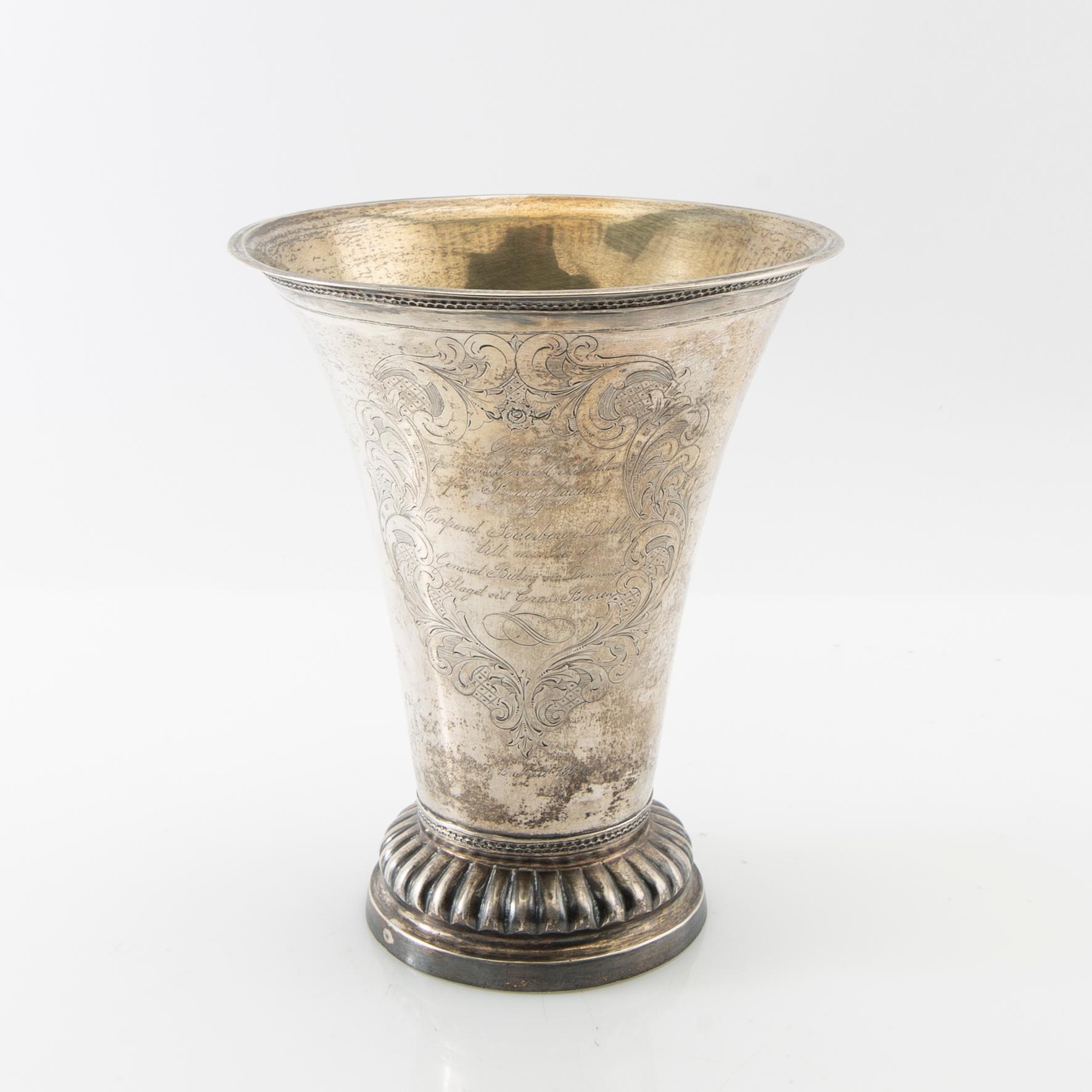 Svante Thomson & Co cup silver Malmö 1854.