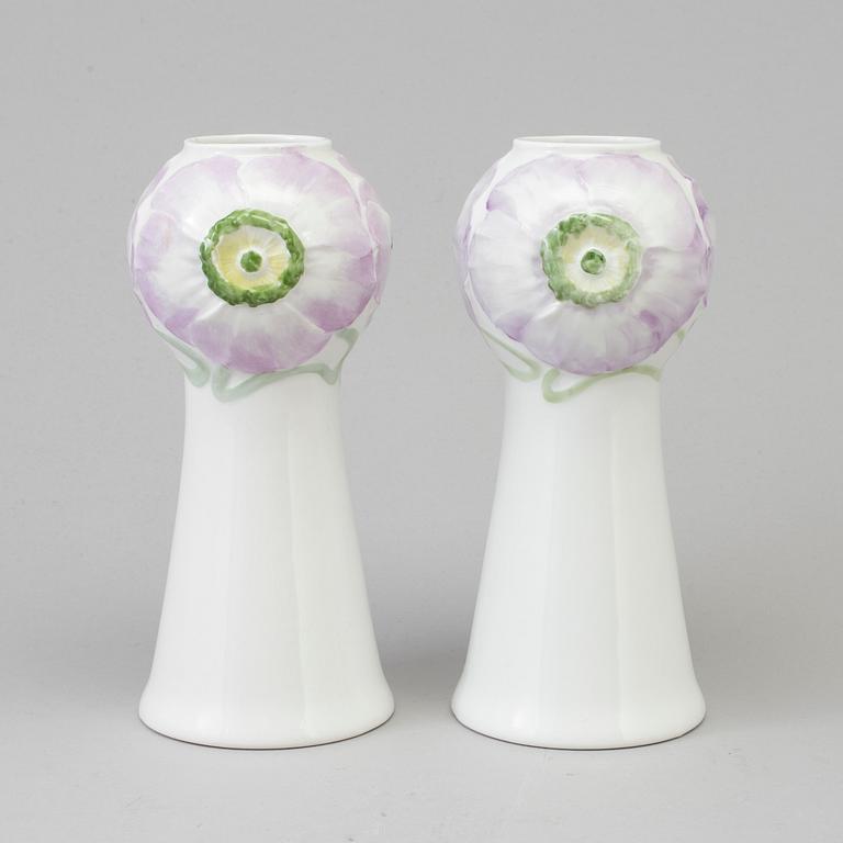 A pair of Jugend porcelain vases from Rörstrand.