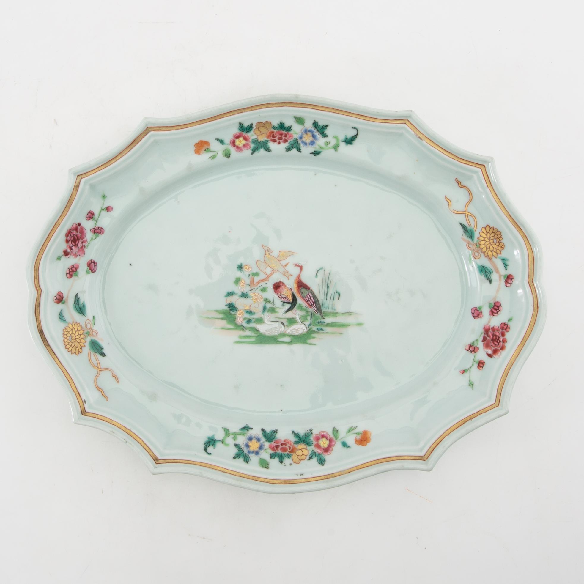 Service pieces 5 pcs China 18th century porcelain.