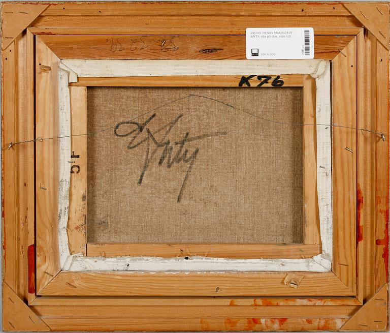 HENRY MAURICE D' ANTY, olja på duk, sign.