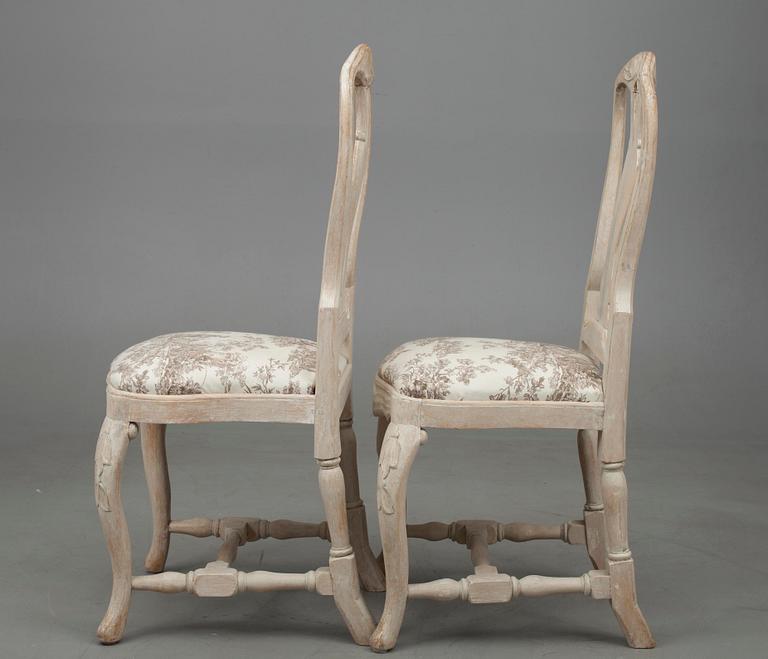 STOLAR, ett par, rokoko, 1700-tal.