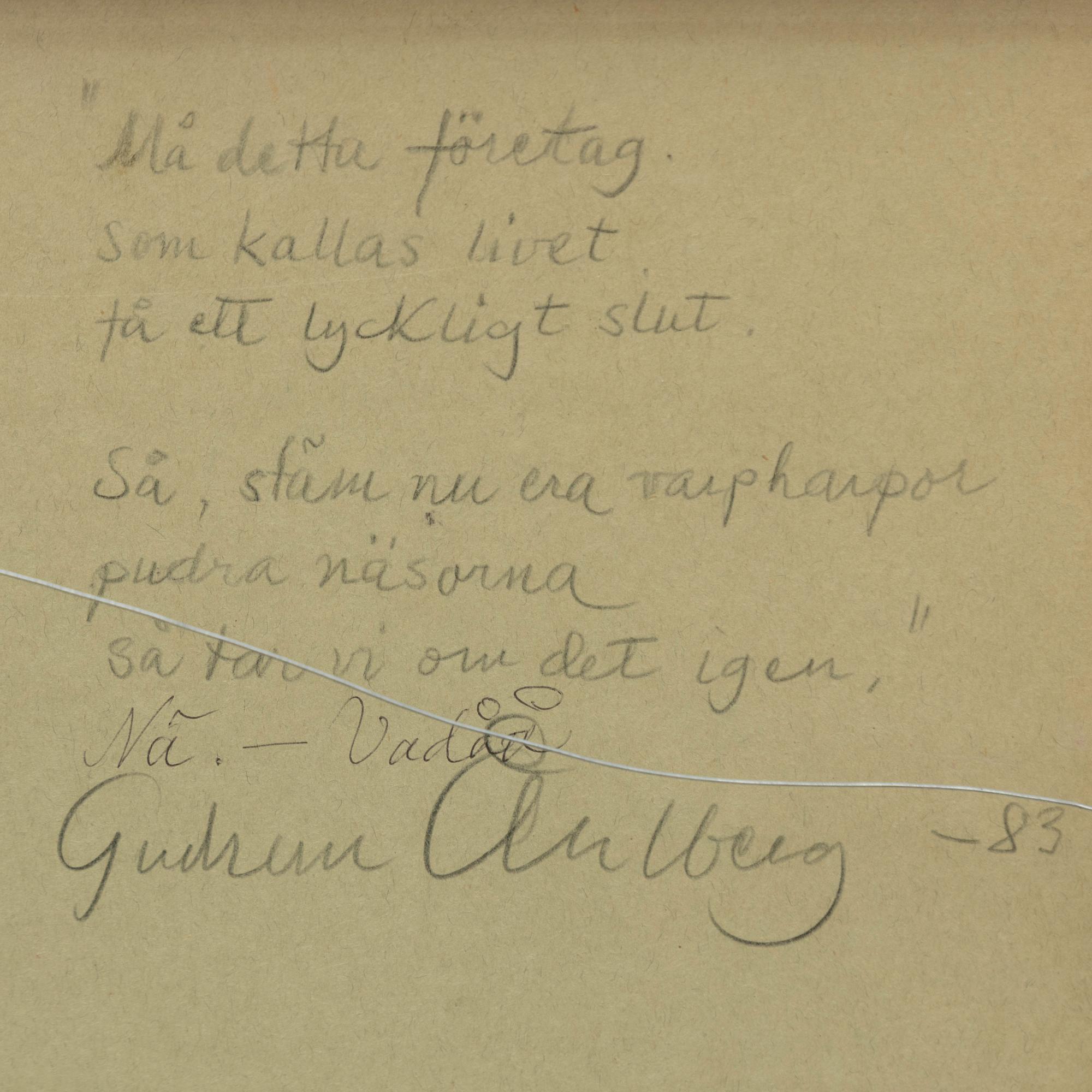 Gudrun Åhlberg, "Må detta företag...".