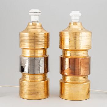 Two earthenware table lights Bitossi, Italy, 1960's-70's.