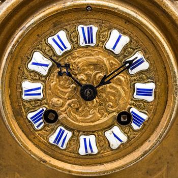 A table clock, late 19th century.