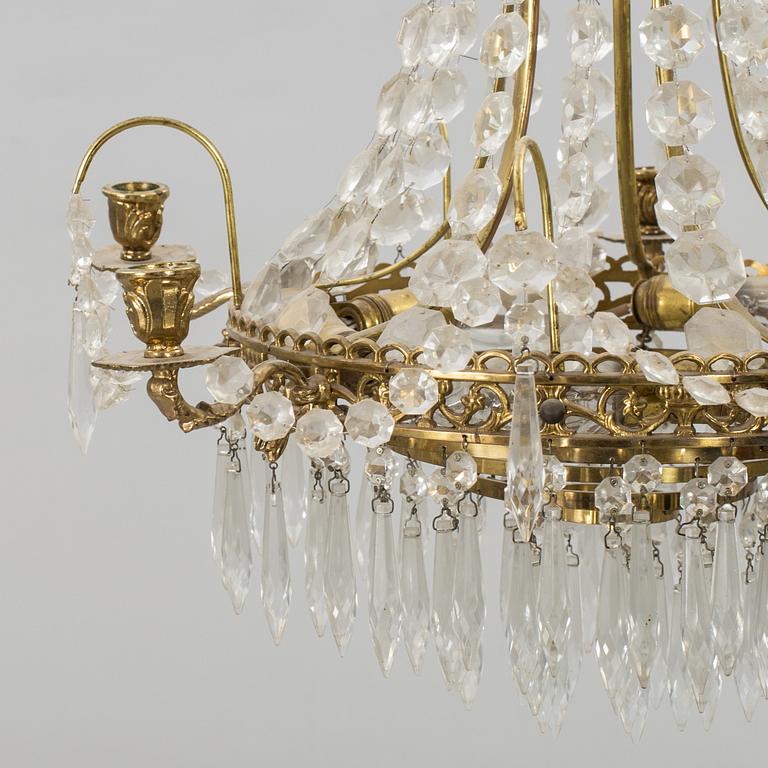 A mid 20th century empire style chandelier.