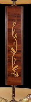 TAKLAMPA, "Nr 116", P Marthin, Mjölby Intarsia, h 60.
