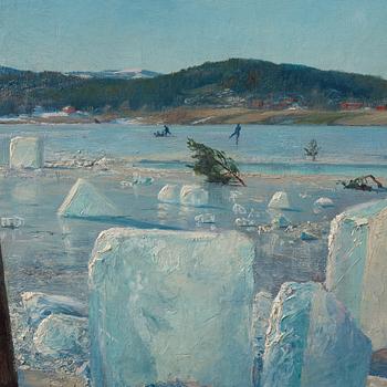 Anshelm Schultzberg, Winter day on the ice.