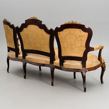 A 5-piece sofa suite from the latter half of the 19th Century.