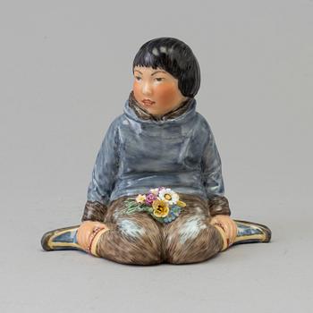 FIGURIN, porslin. "Grönland", Royal Copenhagen, Danmark, 1940-tal.