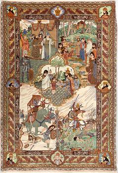 MATTA, Täbris, figural. Ca 212x148 cm.