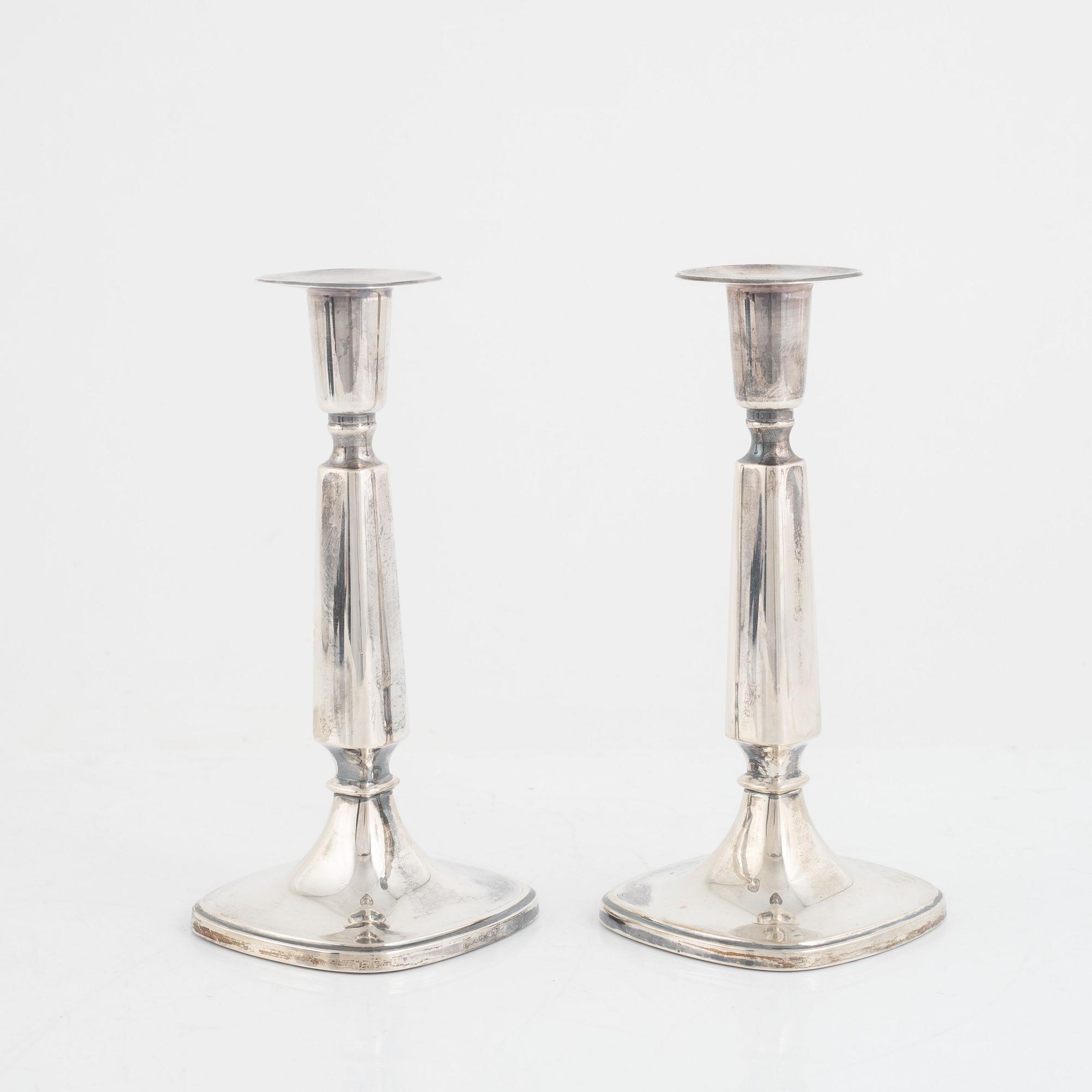 Tore Eldh, ljusstakar, ett par, silver, Ceson, Göteborg 1964.