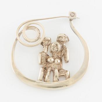 Silver brooch, Eric Robbert.