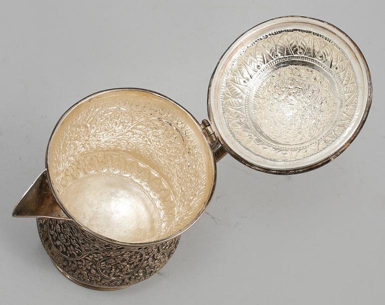 PARTI SILVER, 9 delar, bl a Israel, 1900-tal, vikt 831 gram.