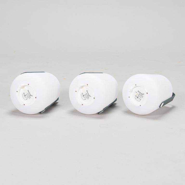 Tristan Lohner, Three 2018 'Balad' lamps and Balad lamp 'upright stand' for Fermob.