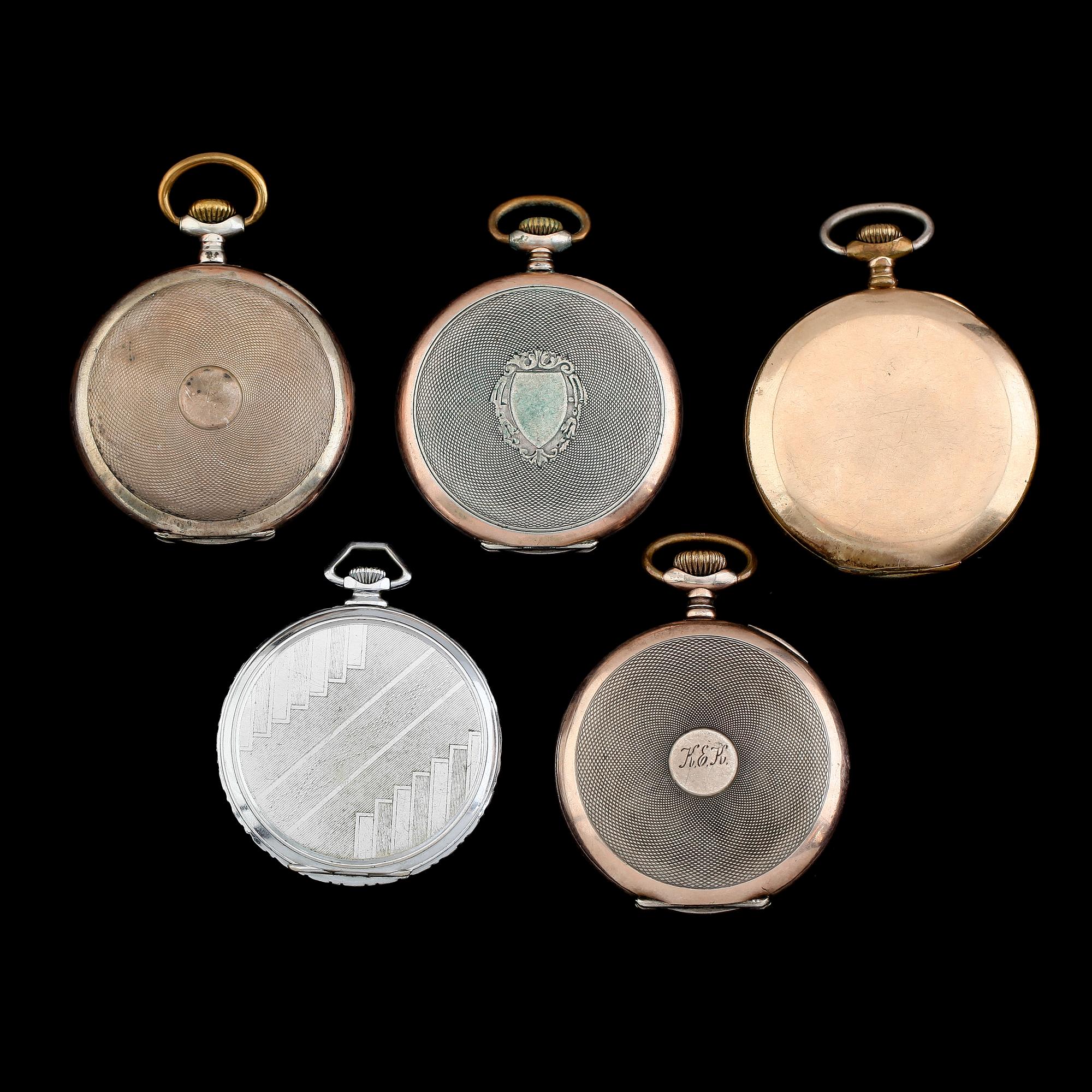 FICKUR, 5 st, silver, doublé samt vitmetall, Viking, Favorit, 1900-talets första hälft.