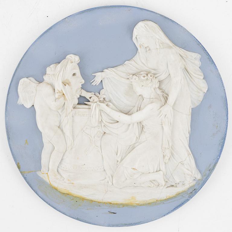 Plaque, porcelain, possibly Sèvres.