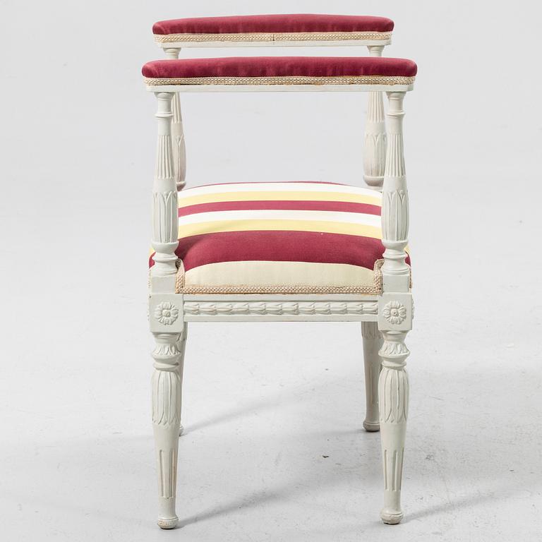 Late Gustavian banquet bench, circa 1800.