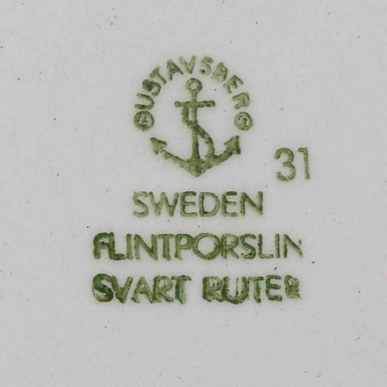 Karin Björquist, a Gustavsberg 'Svart Ruter' service (28 pc).