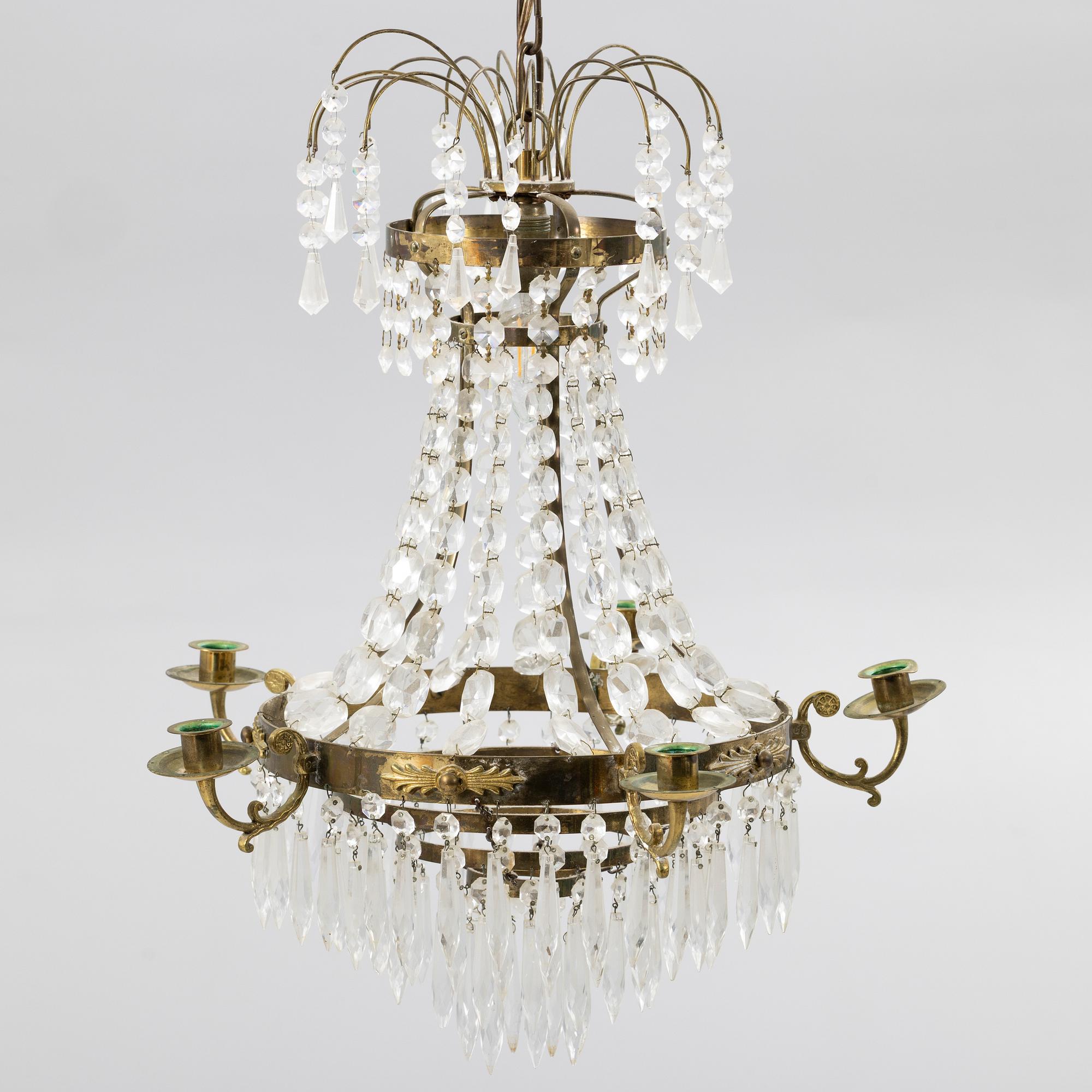 Chandelier, Gustavian style, early 20th century.