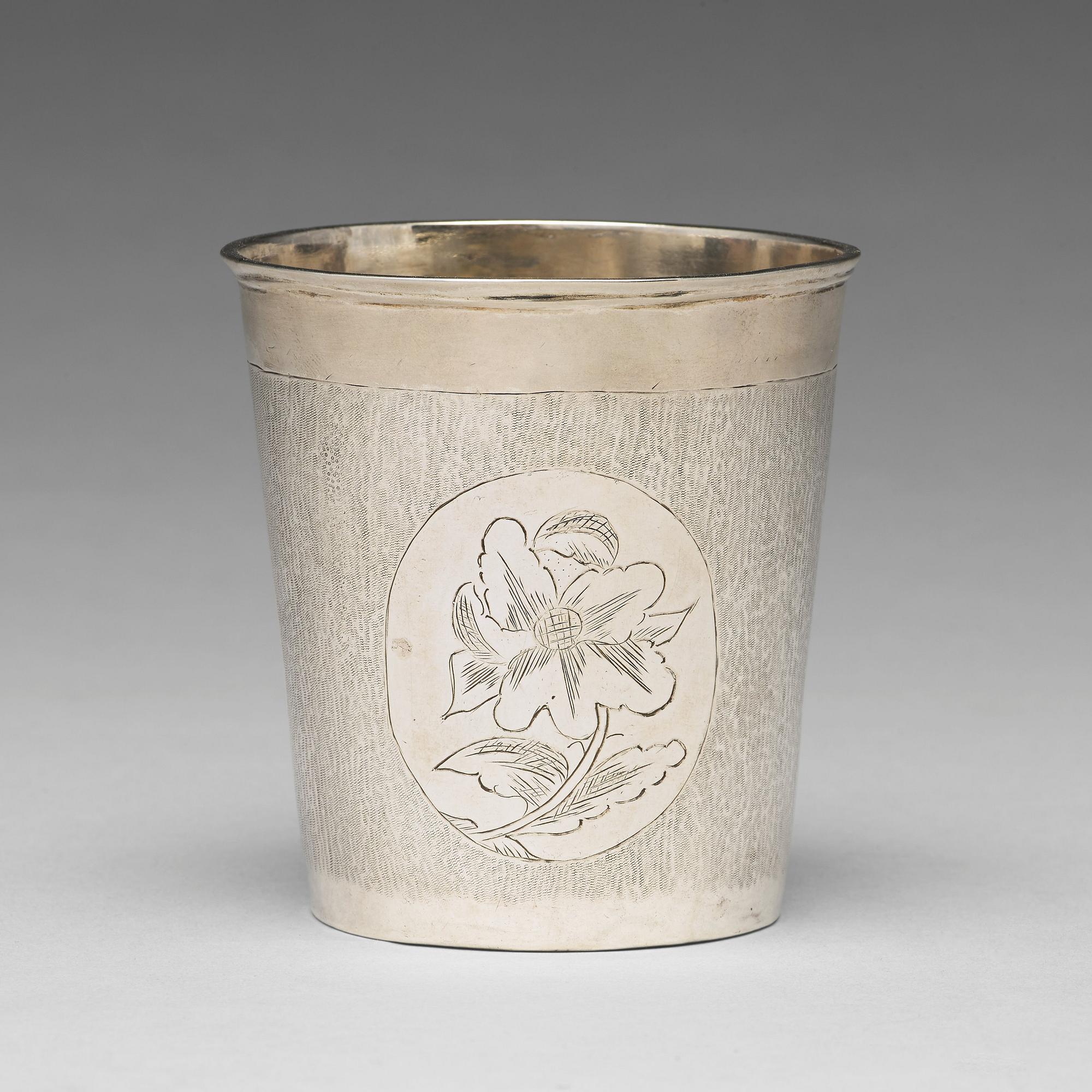Jöran Hieronymi Bernegau, bägare, silver, Norrköping (verksam 1648-1679). Barock.