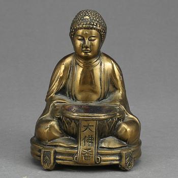 FIGURIN, mässing, Japan, 1900-tal.