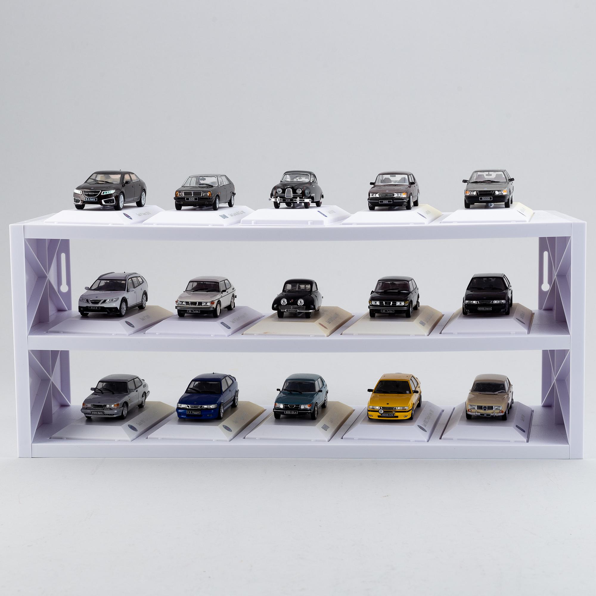Modellbilar, 30 st, "Saab car museum".
