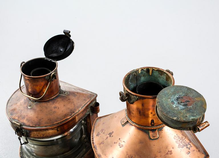 Two ship lanterns, first half of the 20th century.