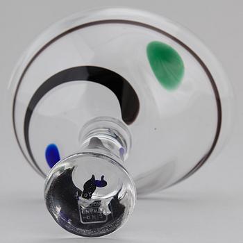 VICKE LINDSTRAND, an 'Abstracta' glass bowl from Kosta, 1950's.