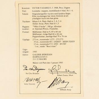 VICTOR VASARELY, silkscreen in colours, signed 174/225 cm.