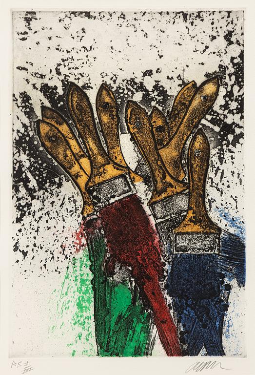 Arman (Armand Pierre Fernandez), "Les manches jaunes".