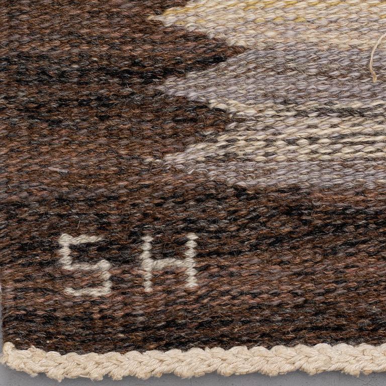 BERIT KOENIG , A CARPET, "Viggen, grå", flat weave, ca 242 x 184,5 cm, signed SH BK.