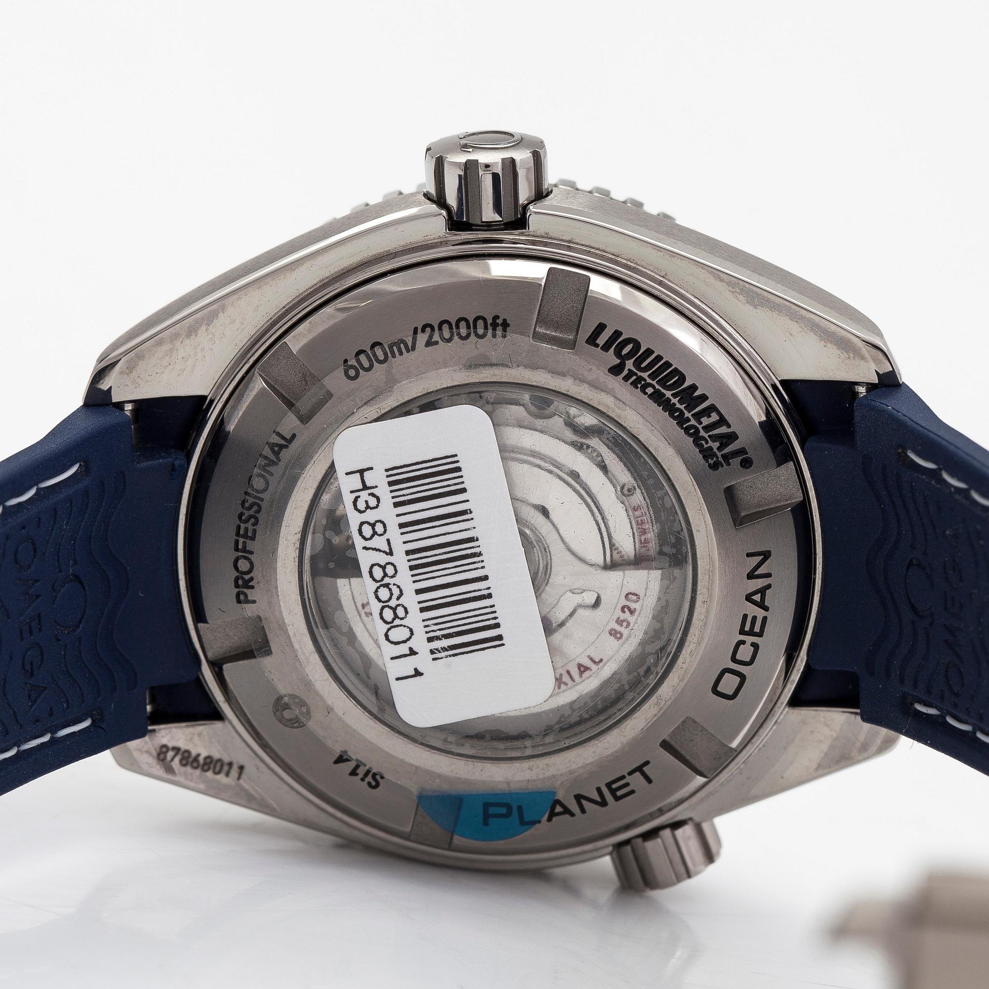 Omega, Seamaster, Professional, Planet Ocean 600M, Chronometer, rannekello, 37,5 mm.