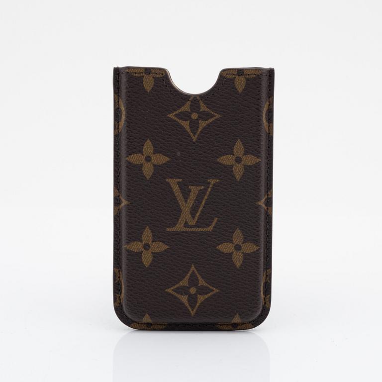 Louis Vuitton, a monogram canvas phone case.