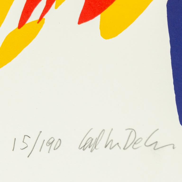 CARL JOHAN DE GEER, silkscreen in colors, signed and numbered 15/190.
