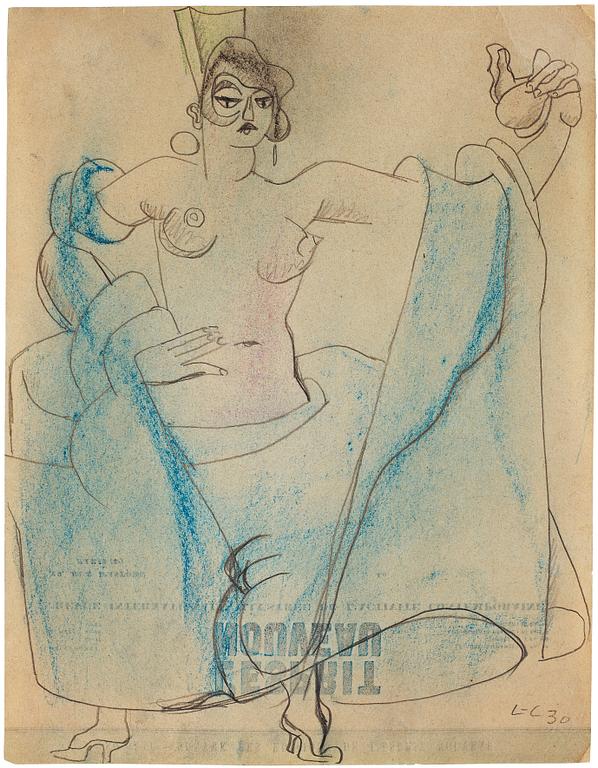 Le Corbusier (Charles-Édouard Jeanneret), Modèle au voile bleu.
