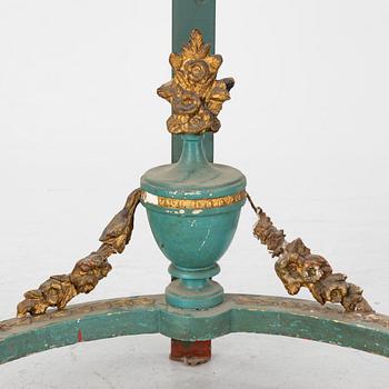 A Gustavian style console table, around 1900.