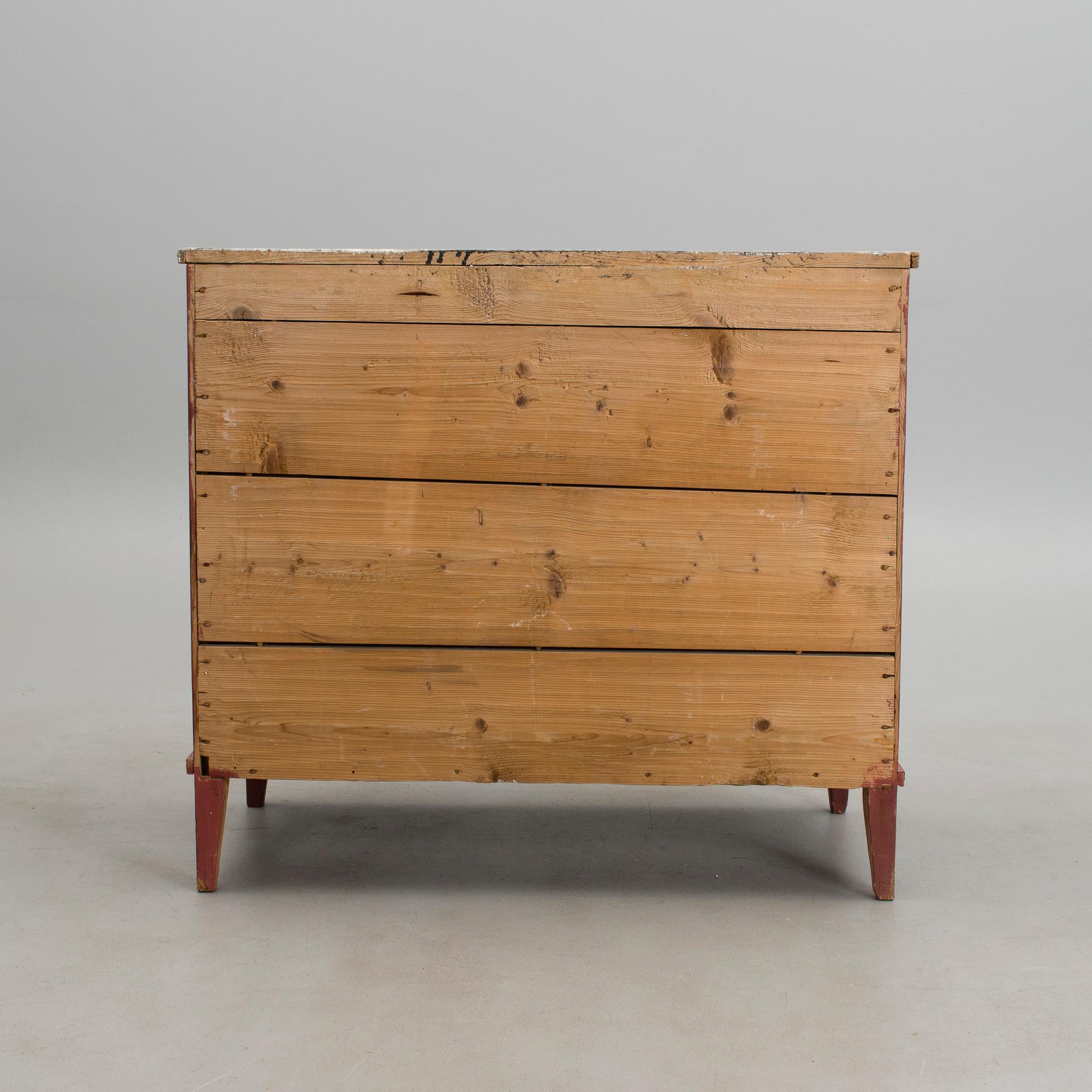 BYRÅ, gustaviansk, ca 1800.