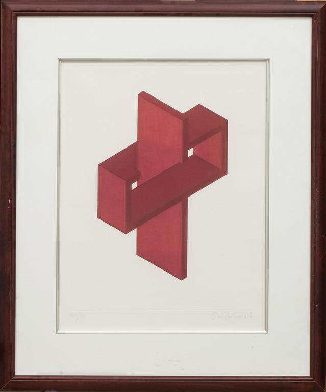 OSCAR REUTERSVÄRD, 2 st, etsningar, signerade och numrerade 34/90 resp 89/90.