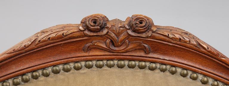 BERGERE, valnöt, rokokostil, 1900-talets andra hälft.