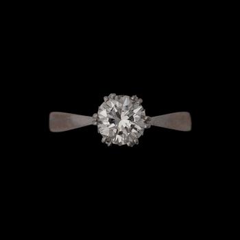 70. A brilliant cut diamond ring, 0.74 ct. Made in Gothenburg 1975.