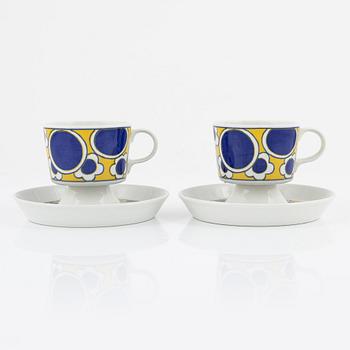 Anja Juurikkala, ten 'Paju' coffee cups and saucers, Arabia, Finland.